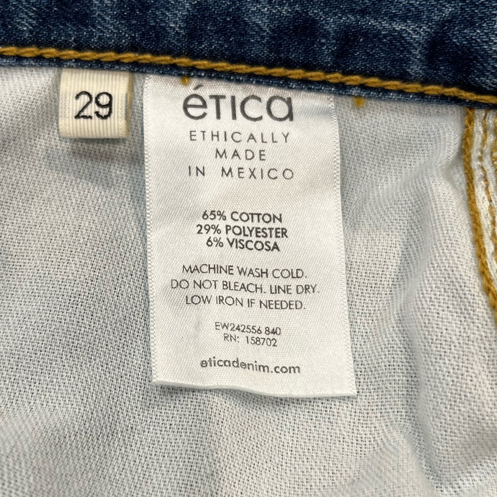 Etica Stanton Wide Leg Denim Jeans Sz. 29 NWT - Picture 7 of 13